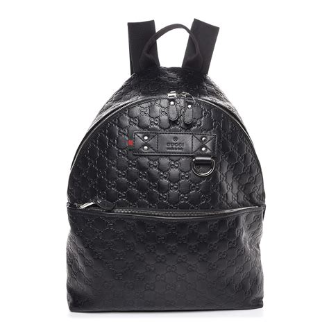 gucci black back pack|black Gucci backpack for women.